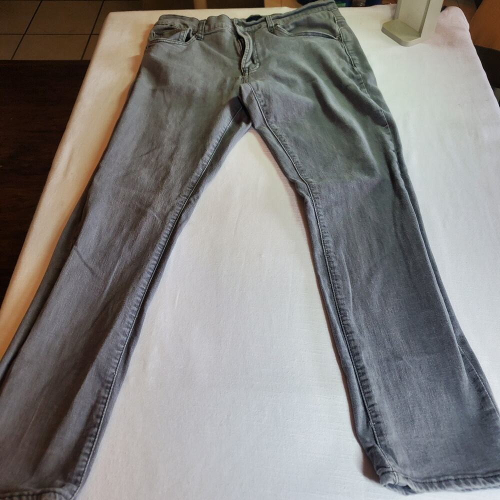 Michael Strahan Collection Men's Gray Denim Jeans Size 36x32 Slim Fit